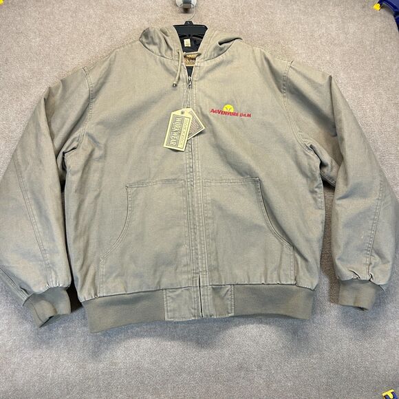Swingster Workwear Jacket Men's XL Full Zip Quarry Gray AGventure D&M VTG NEW - Picture 1 of 14